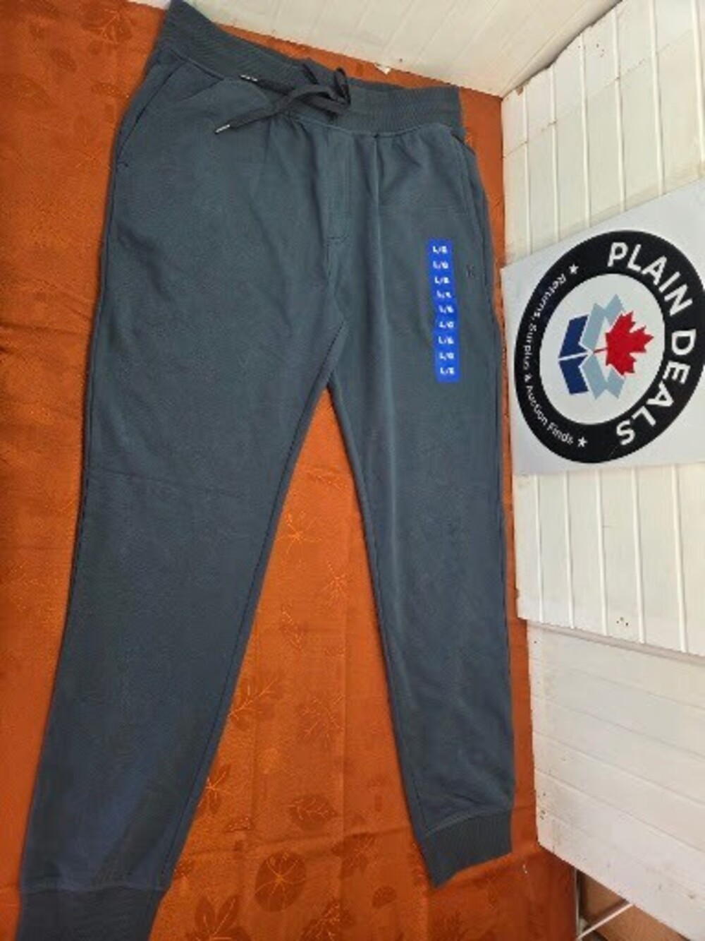Hurley Men's French Terry Stretch Joggers, Washed Charcoal / Dark Slate, Size La